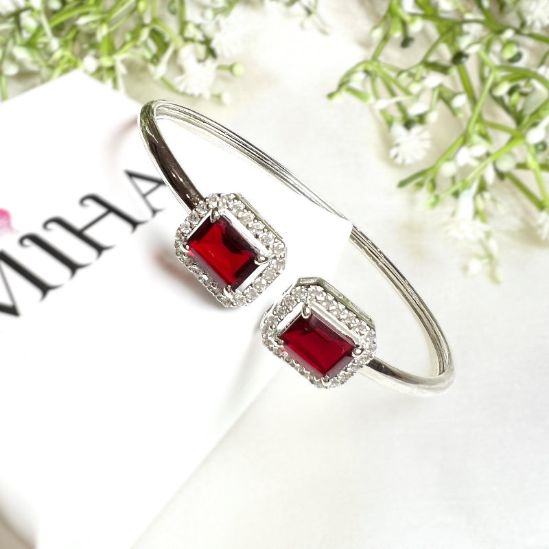 Ruby Silver cuff bracelet