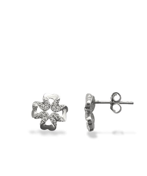 Silver Blossom Pendant Set With Chain