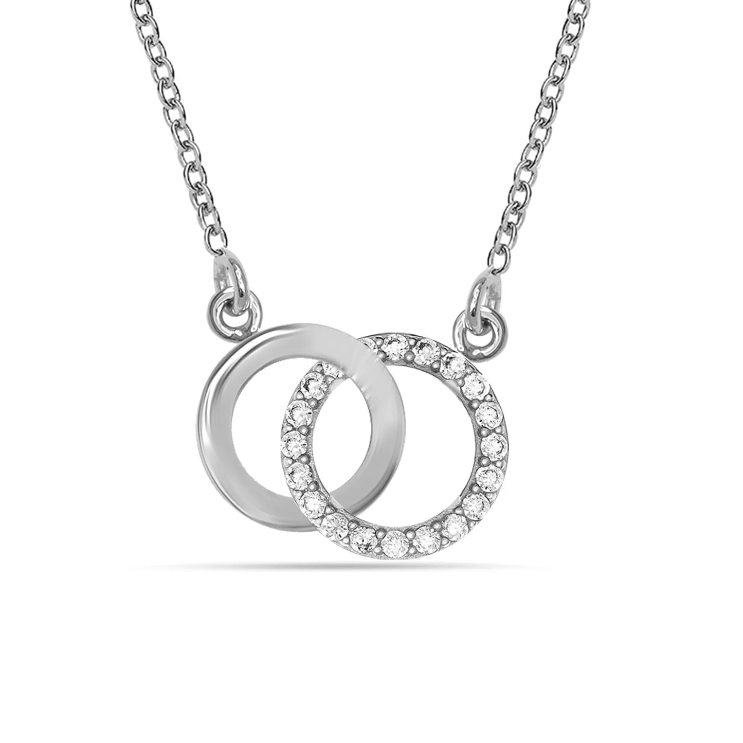Entangled Cz Circle Necklace