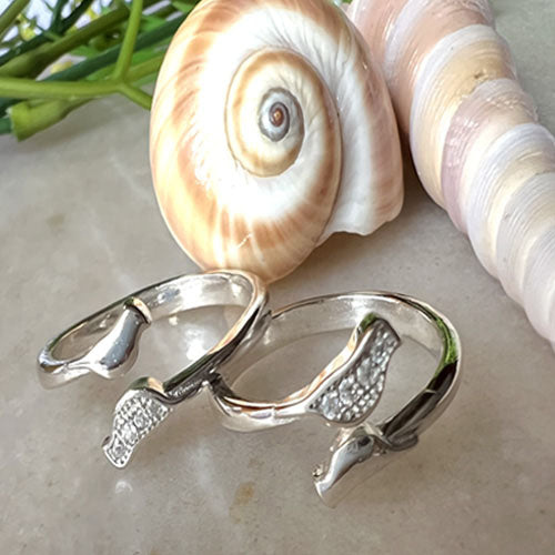 Loving Birds Toe Rings