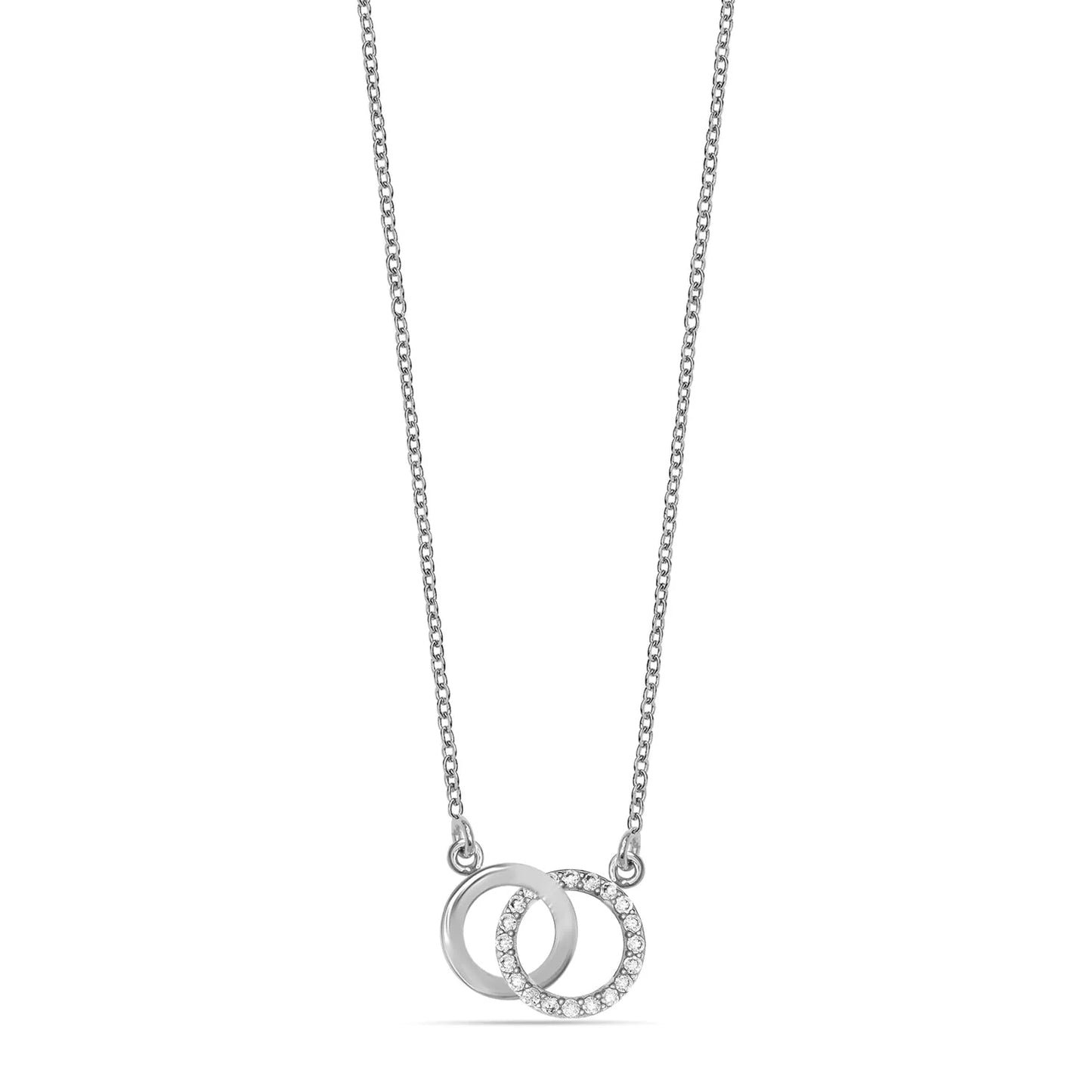 Entangled Cz Circle Necklace