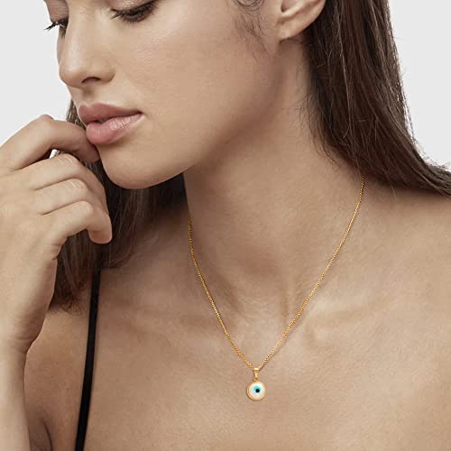 Evil Eye Gold Plated Silver Pendant Necklace