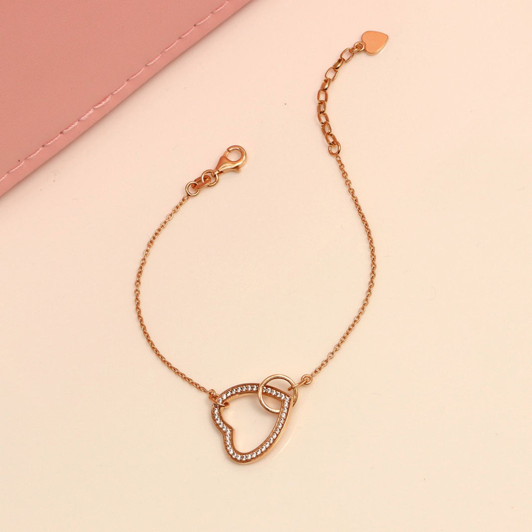 Love Heart Rosegold Bracelet