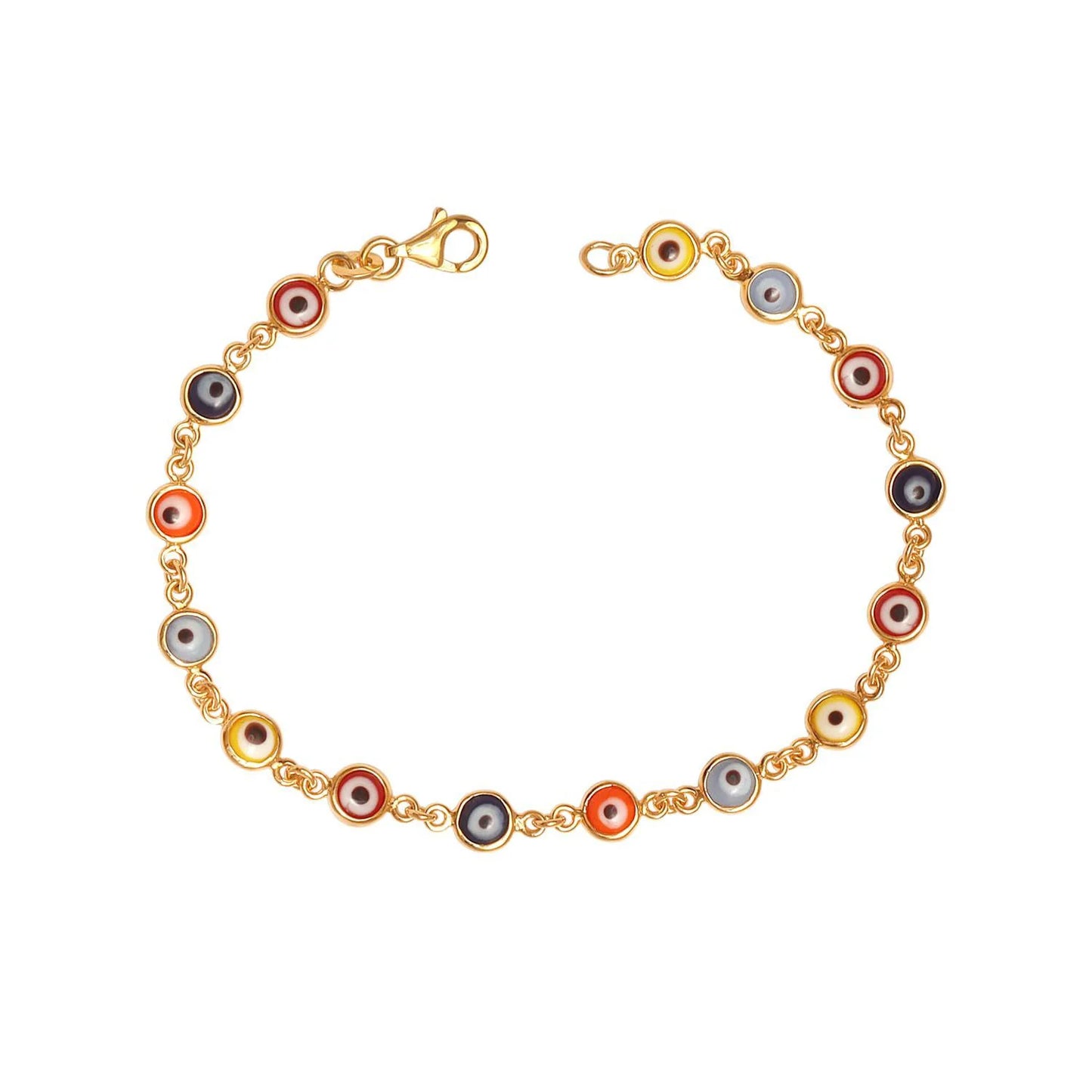 Mixed colour turkish evileye bracelet