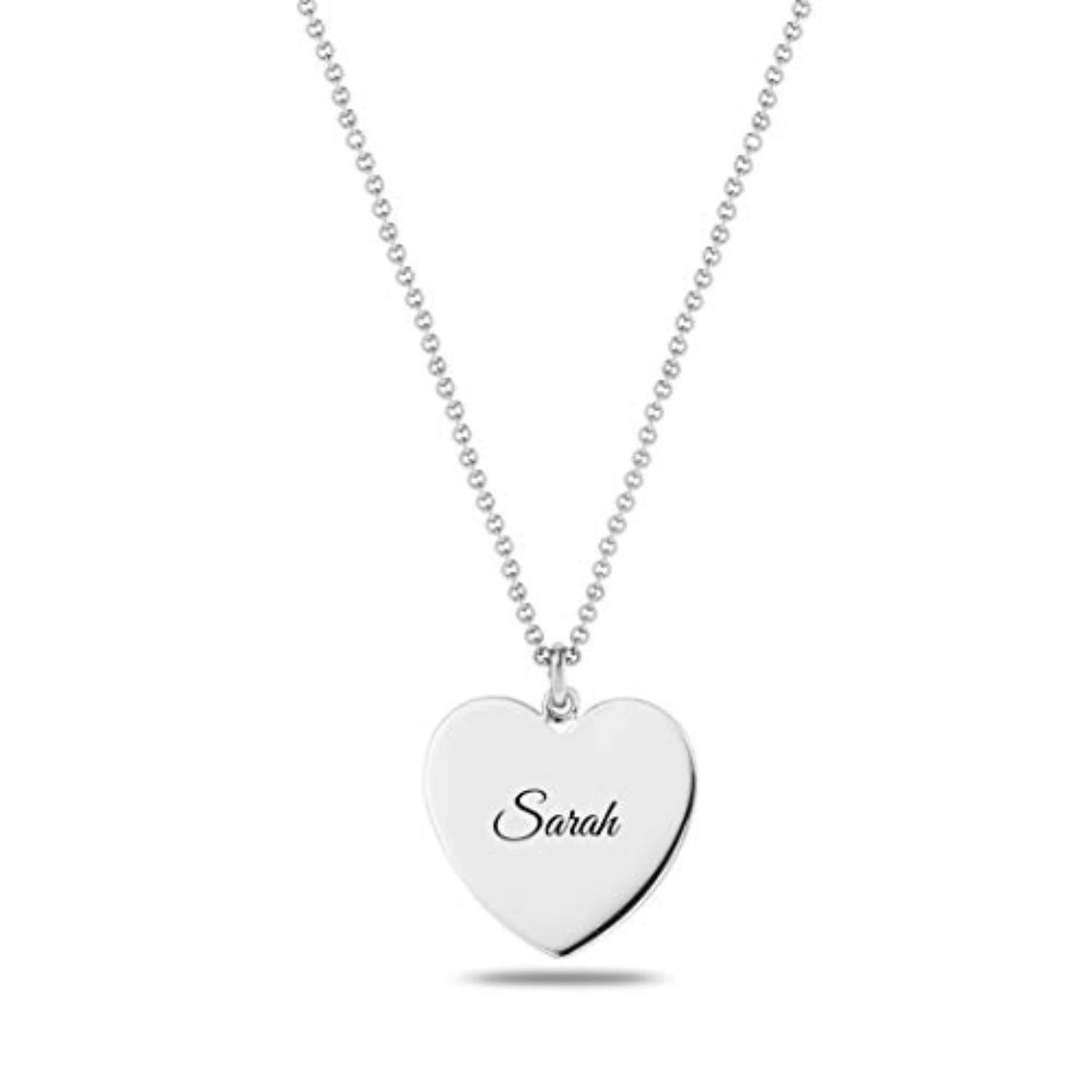 Personalised Heart charm name necklace