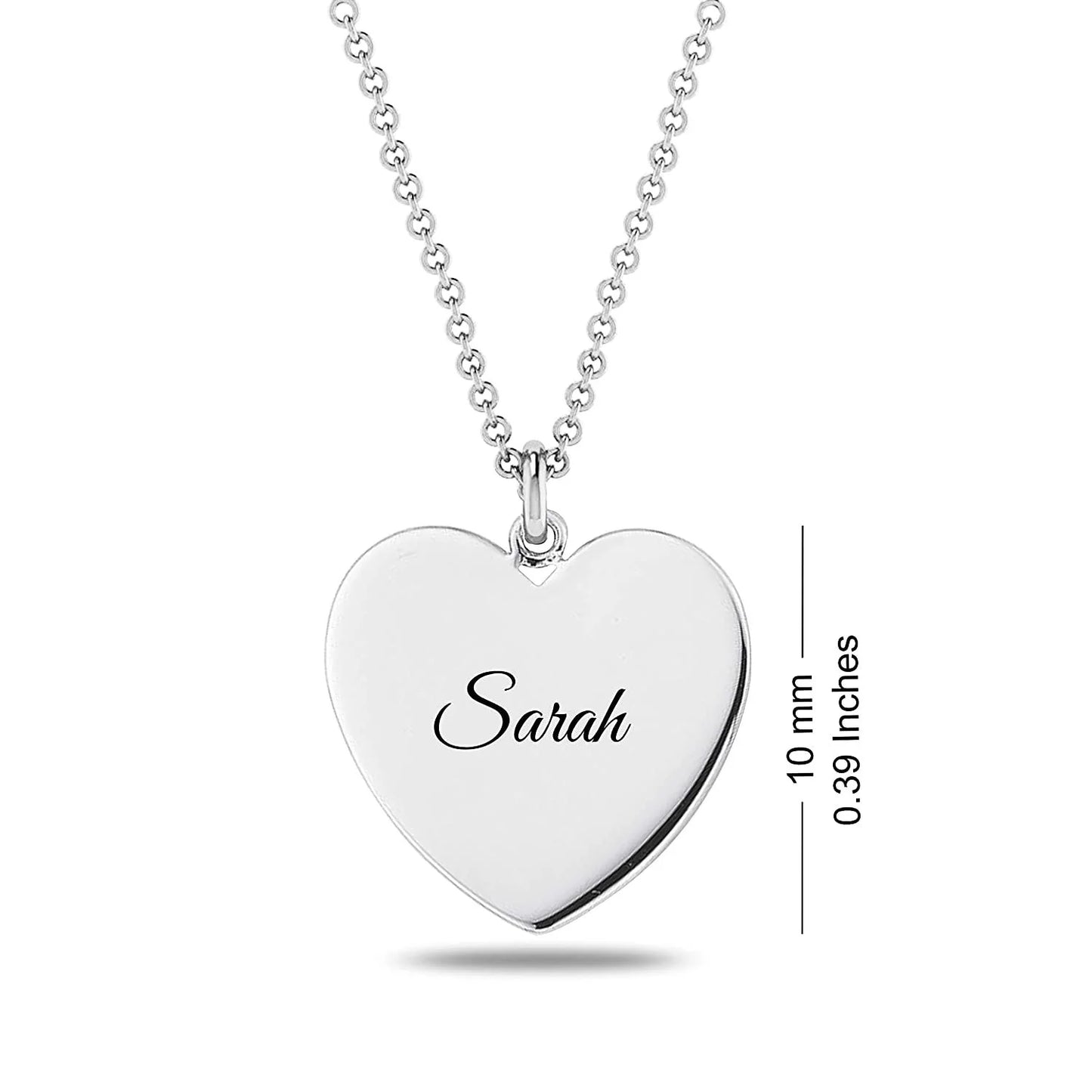 Personalised Heart charm name necklace