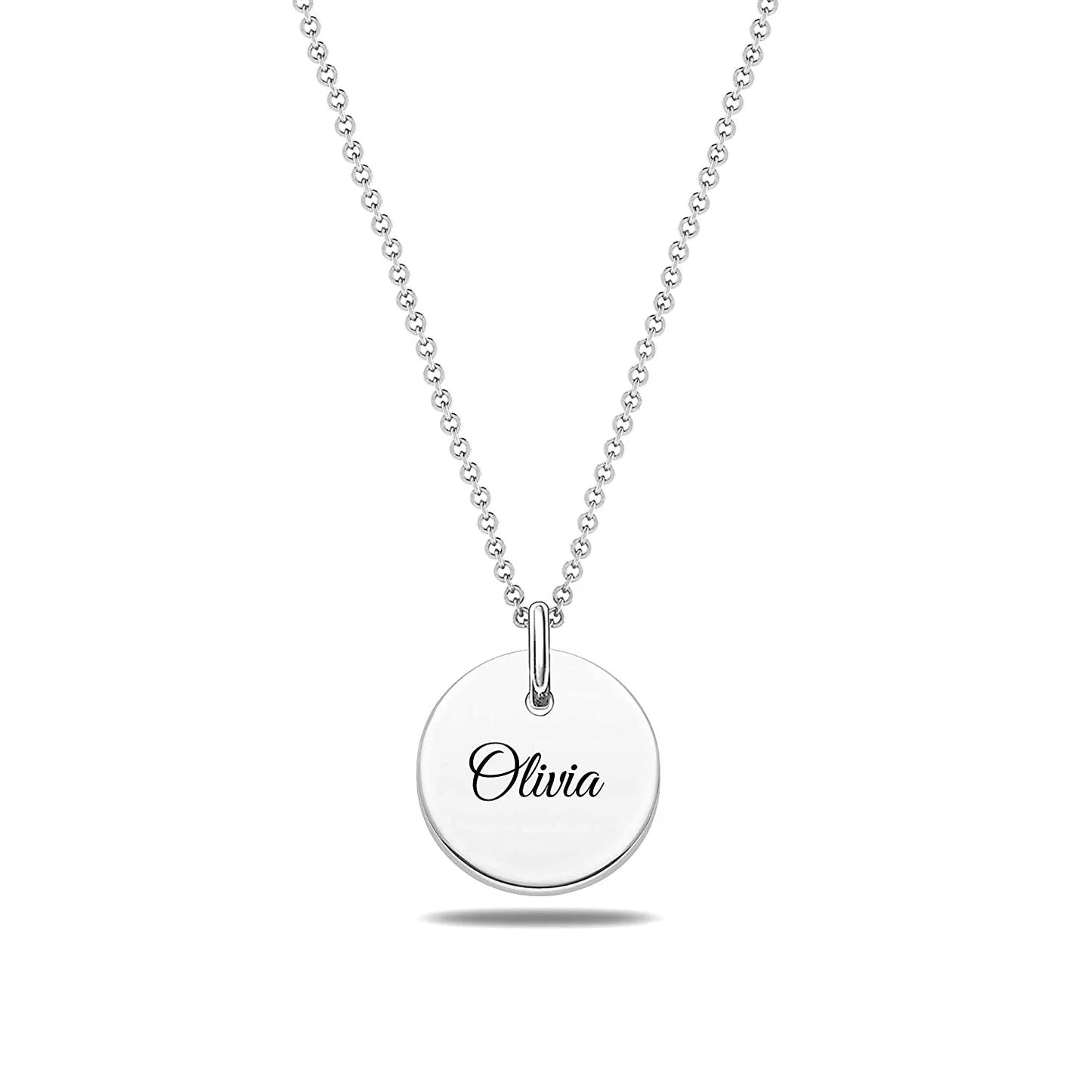 Personalised disc name necklace