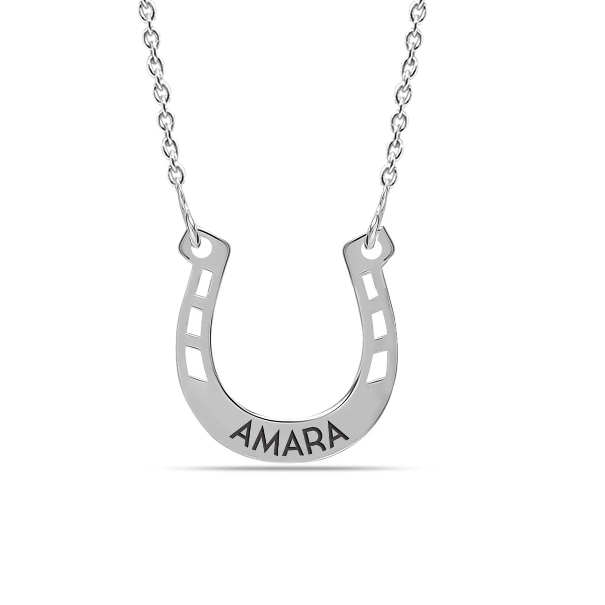 Personalised Horseshoe good luck necklace