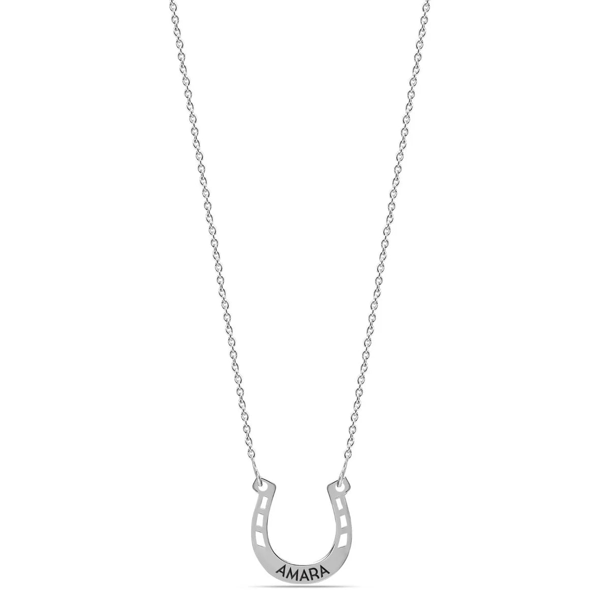 Personalised Horseshoe good luck necklace