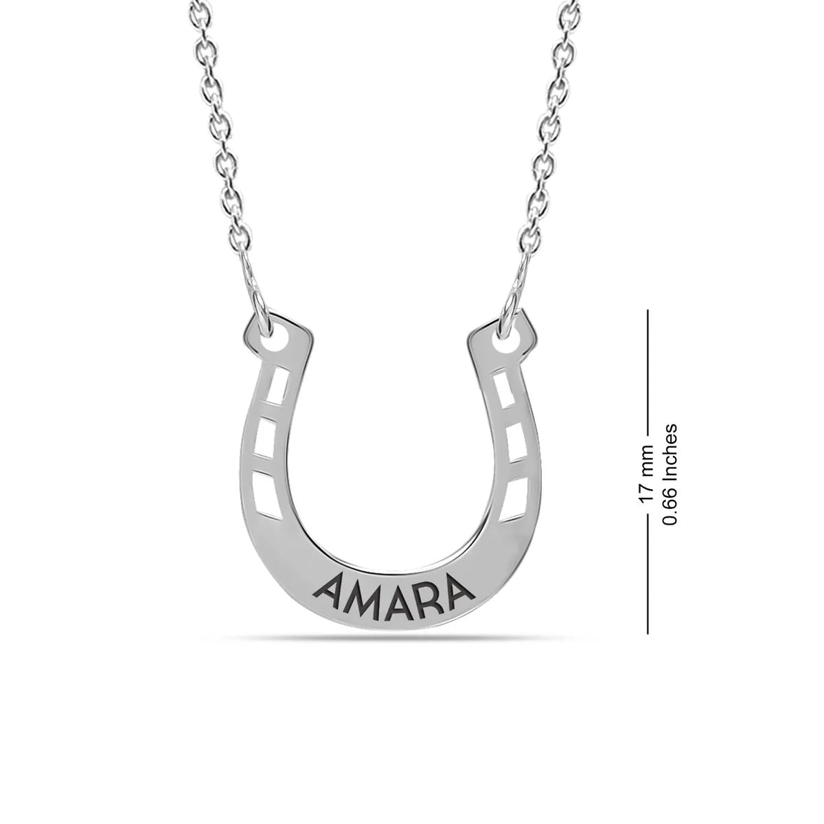 Personalised Horseshoe good luck necklace