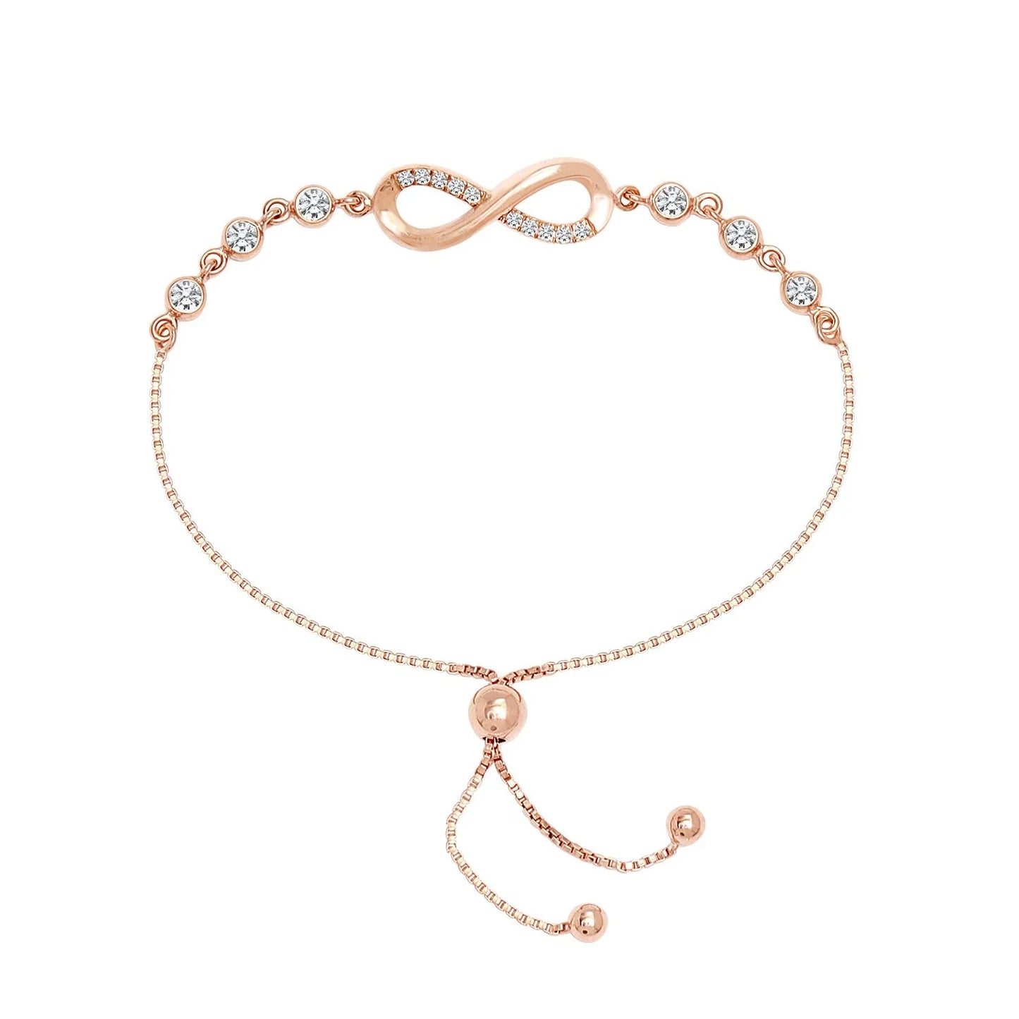 Infinity Rosegold plated boho bracelet