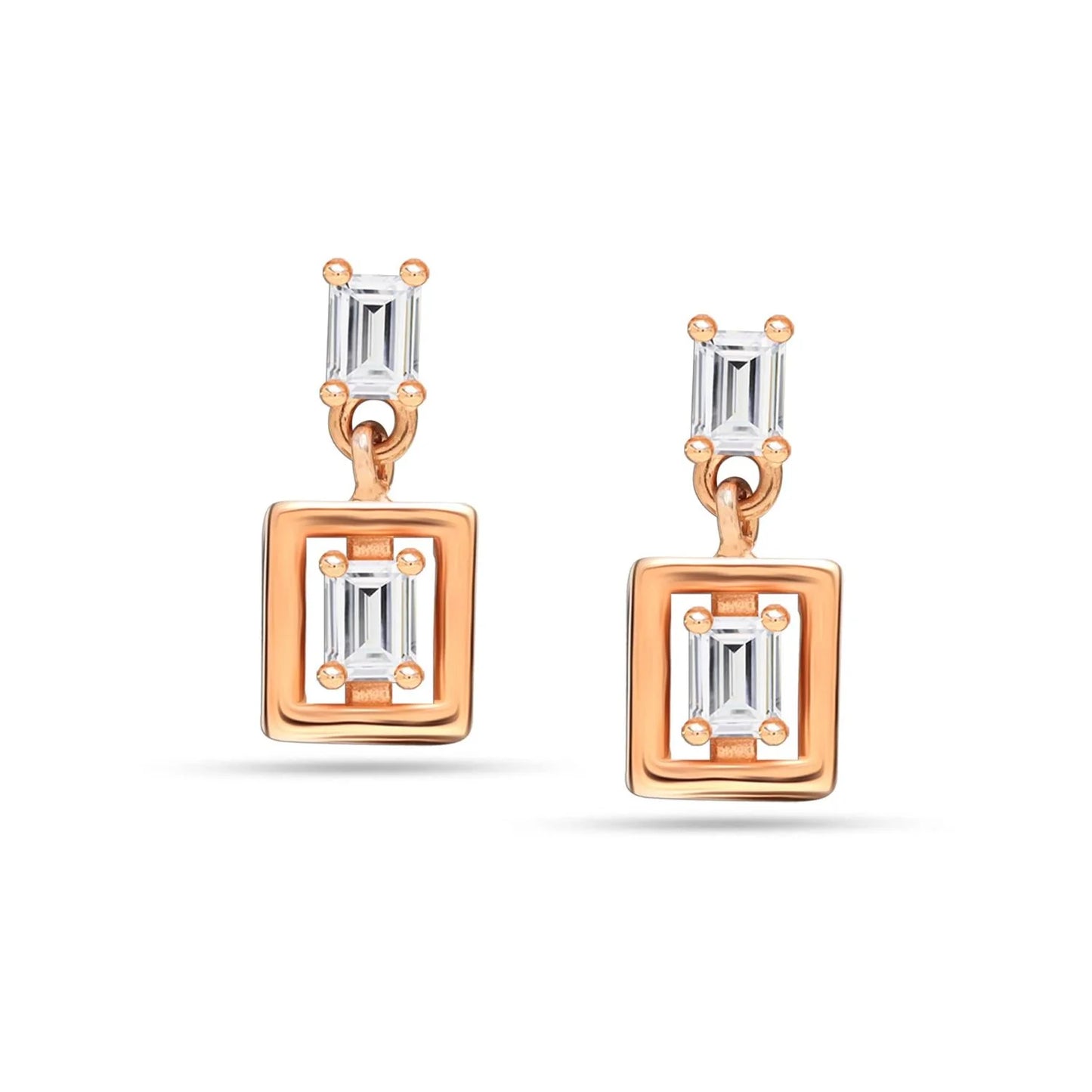 Minimal Rosegold Stud Earrings