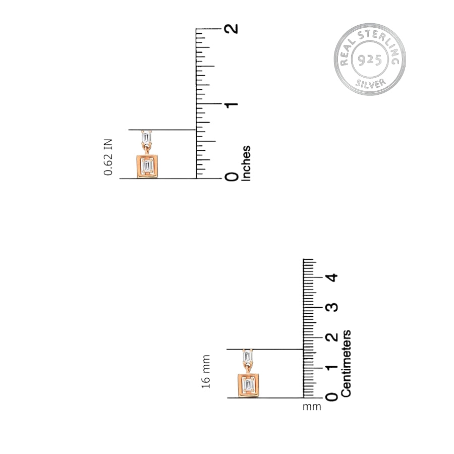 Minimal Rosegold Stud Earrings