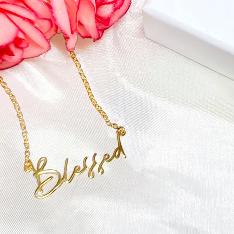 Personalised Signature Style Silver Necklace