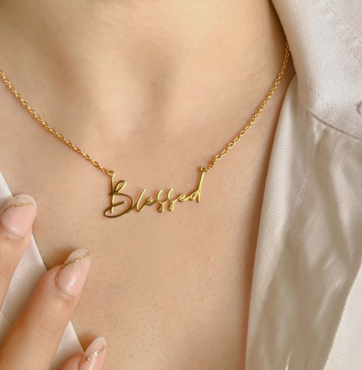 Personalised Signature Style Silver Necklace