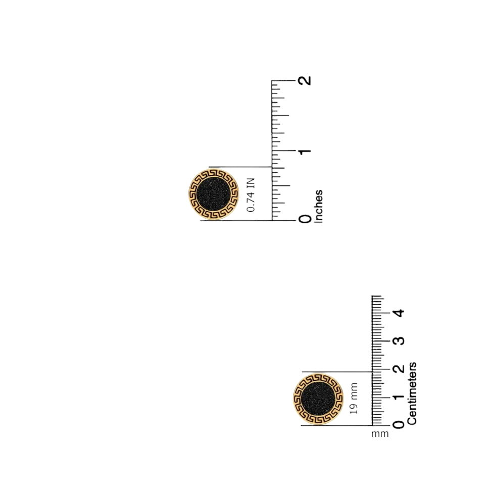 Black Greek Silver Cufflink