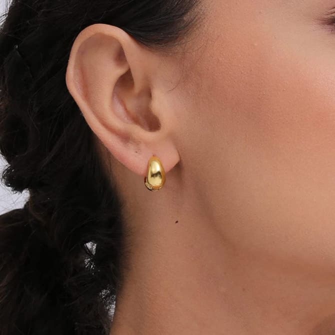 18K Gold Plated Hugggie Earrings
