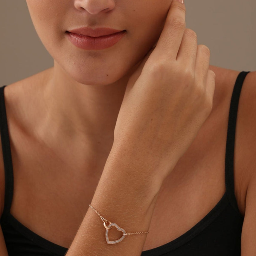 Love Heart Rosegold Bracelet
