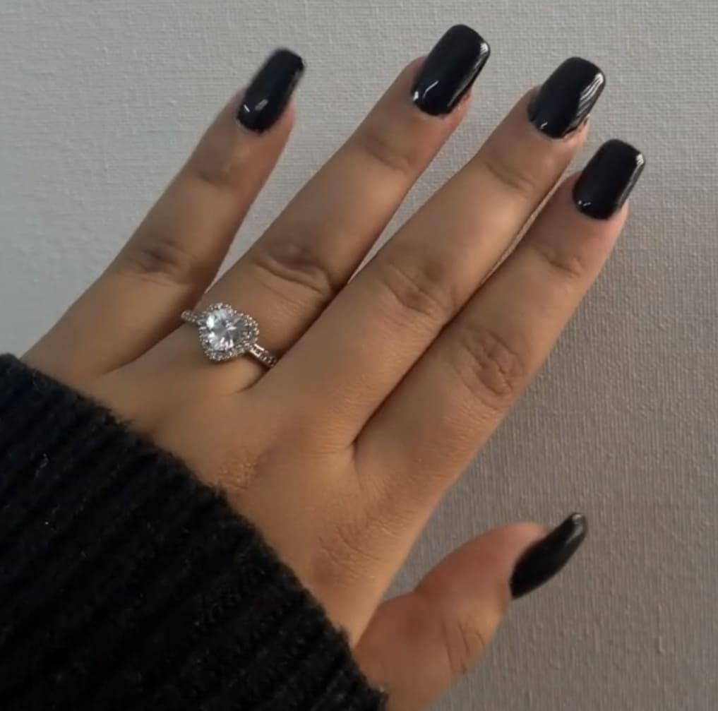 Silver valentine halo heart ring
