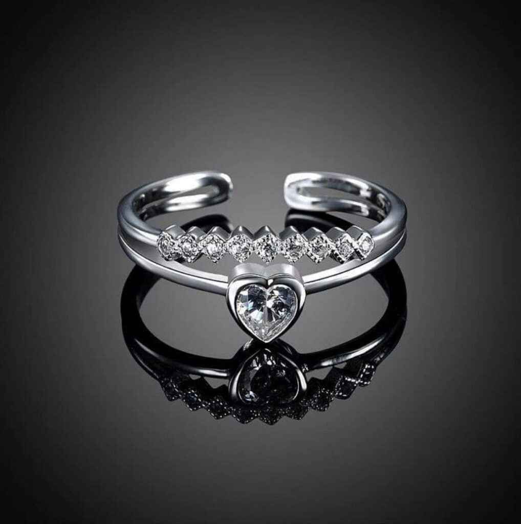 Dual Layer Heart Ring