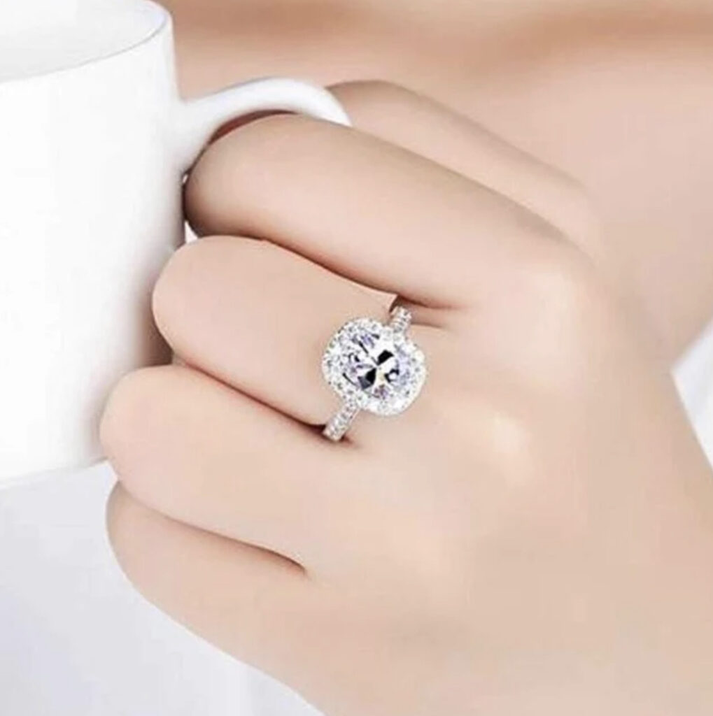 Crystal Silver Ring