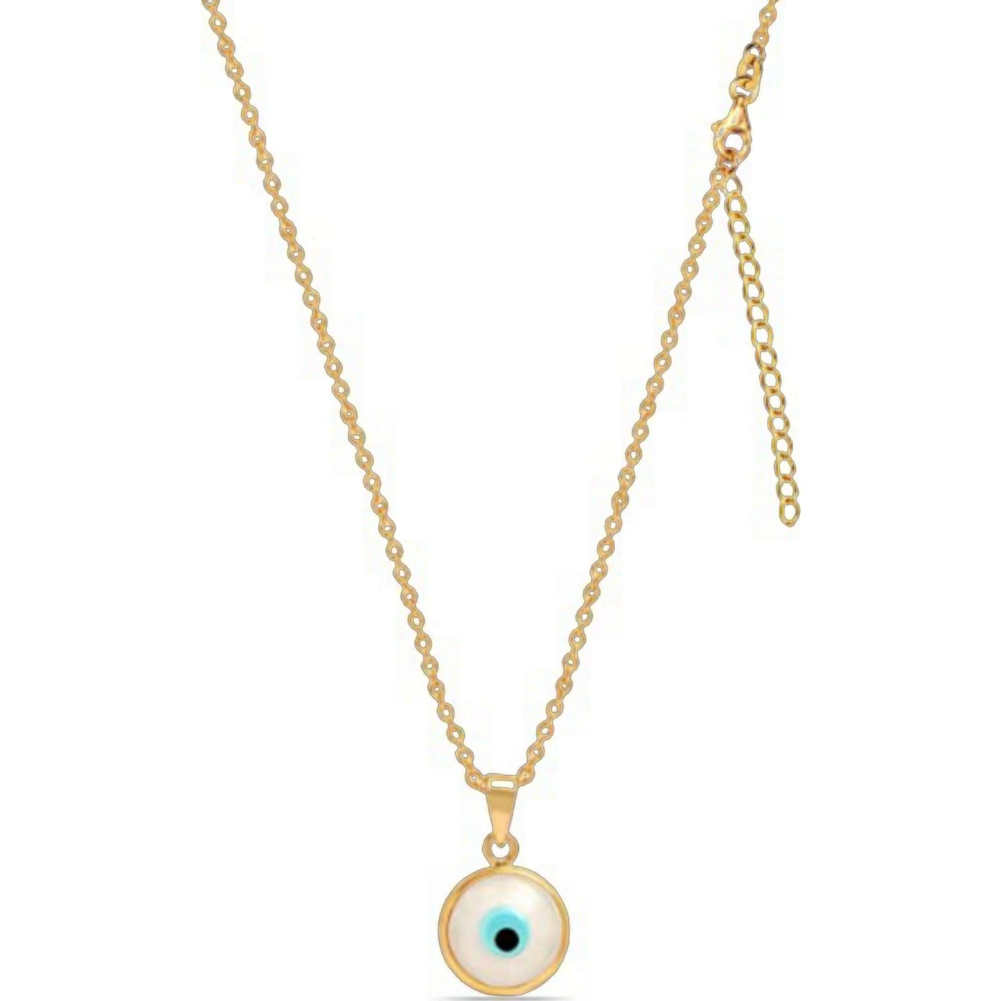 Evil Eye Gold Plated Silver Pendant Necklace
