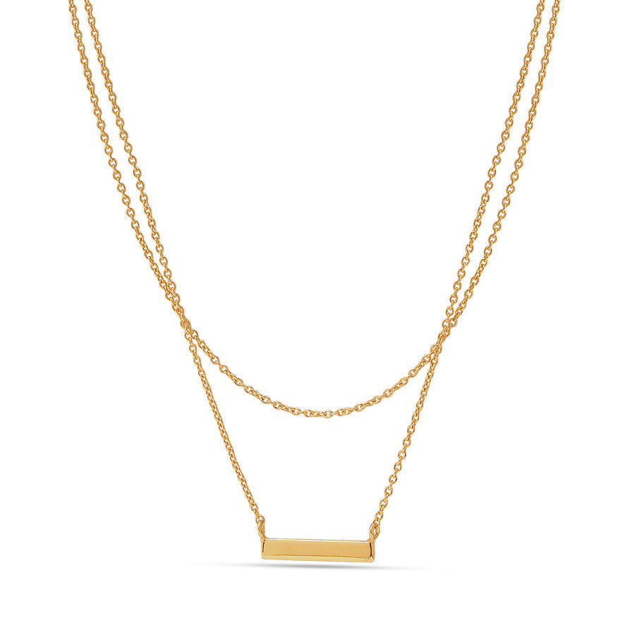 Double Layered Bar Necklace