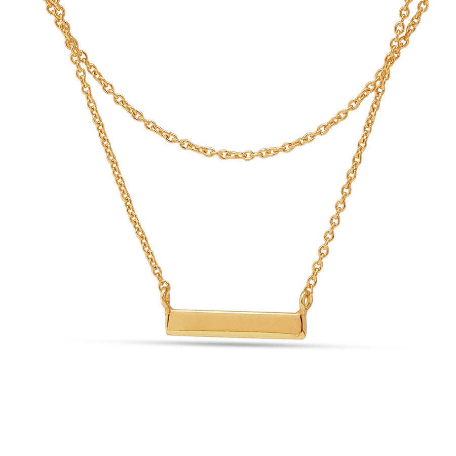 Double Layered Bar Necklace