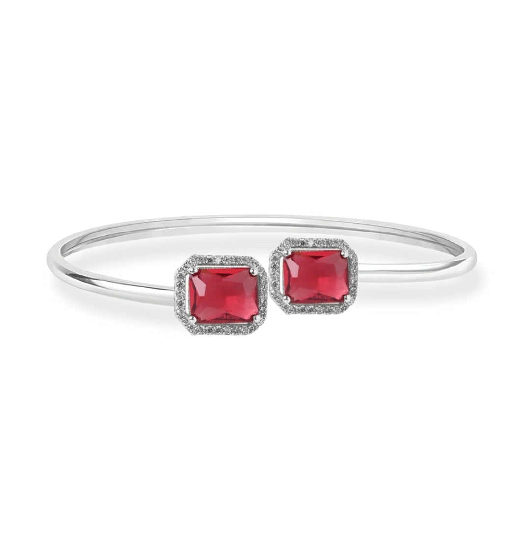 Ruby Silver cuff bracelet