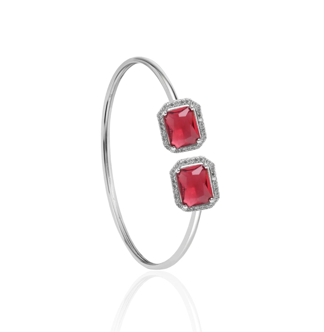 Ruby Silver cuff bracelet