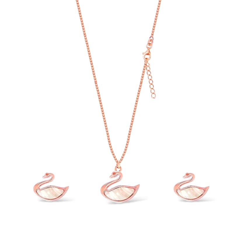 Swan necklace set