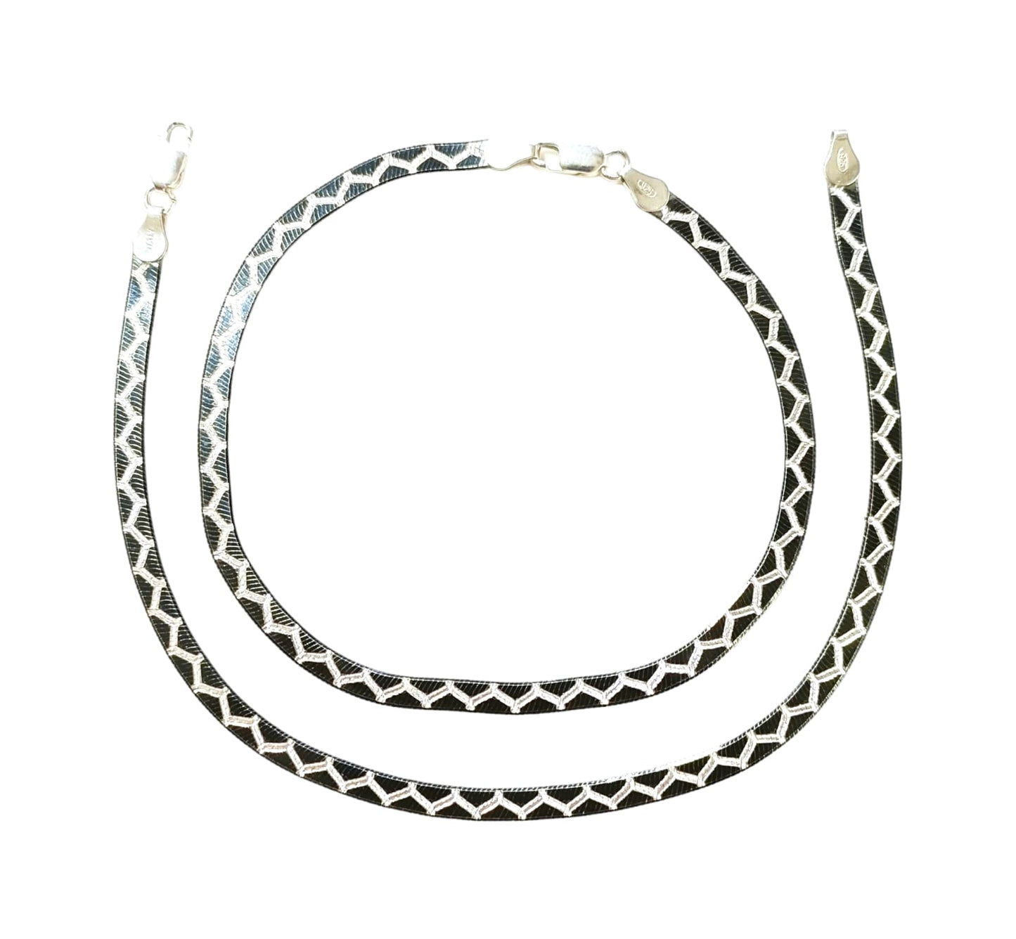 silver back to black anklets