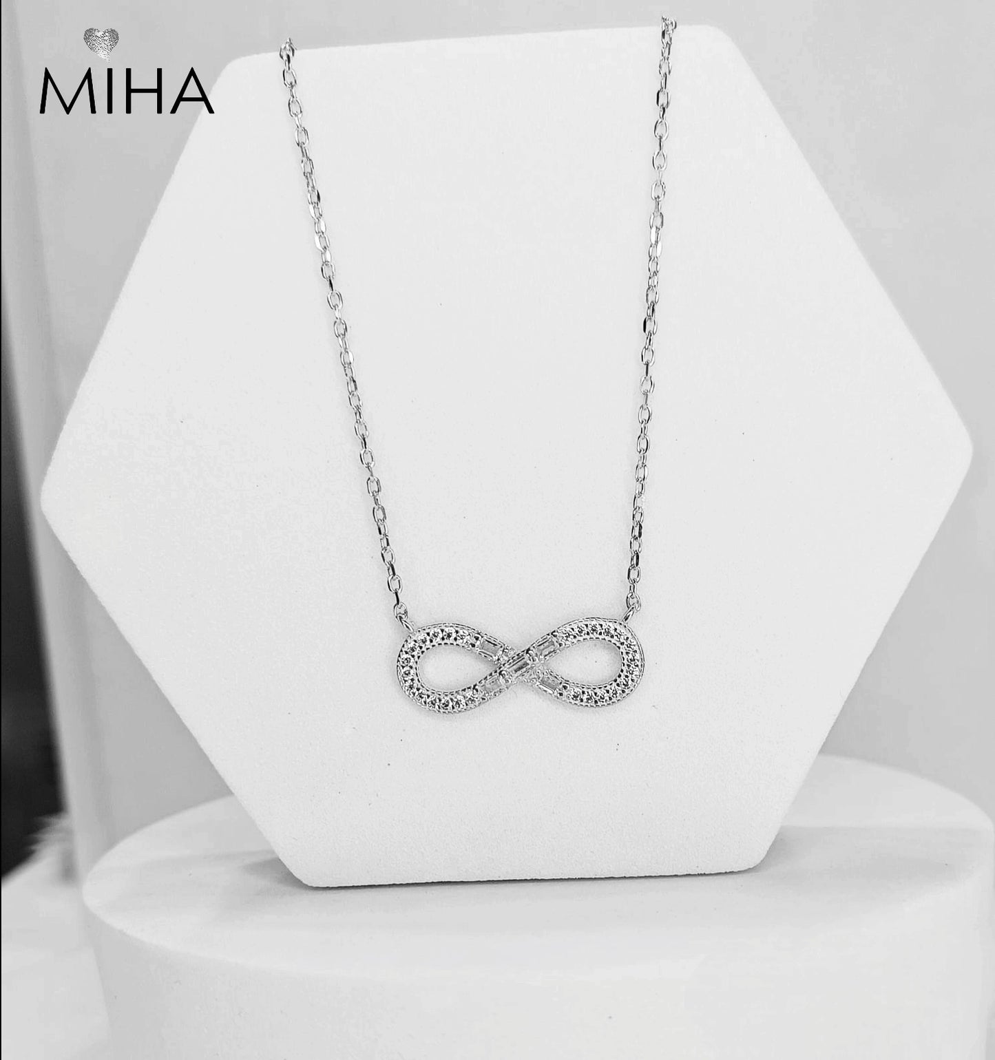 Silver minimal infinity Necklace