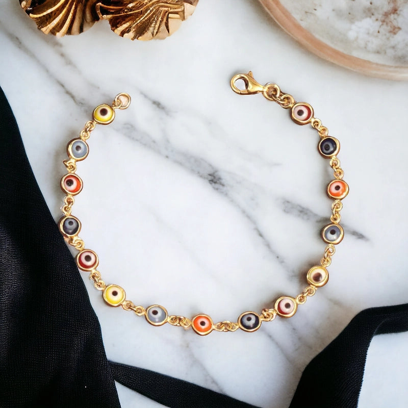 Mixed colour turkish evileye bracelet