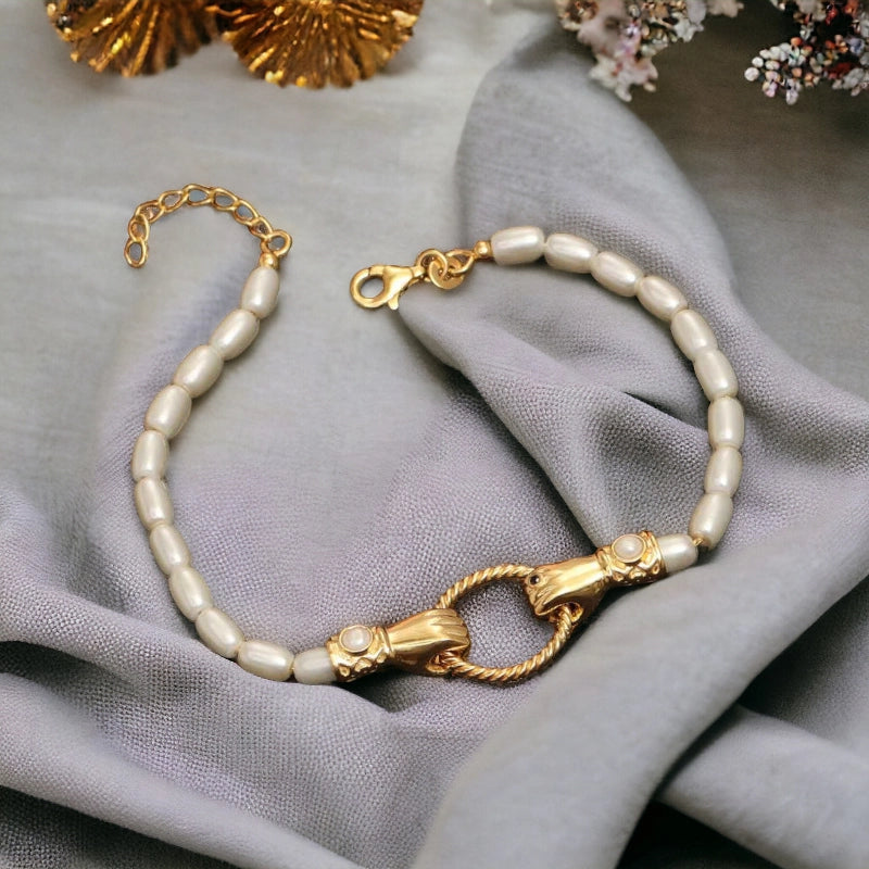 Lucky Hands Gold Plated Silver Bracelet