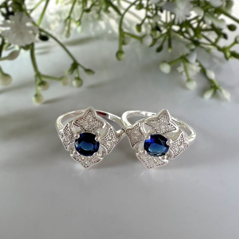 Blue Topaz Toe Rings