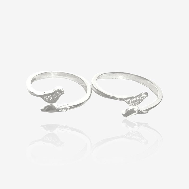 Loving Birds Toe Rings