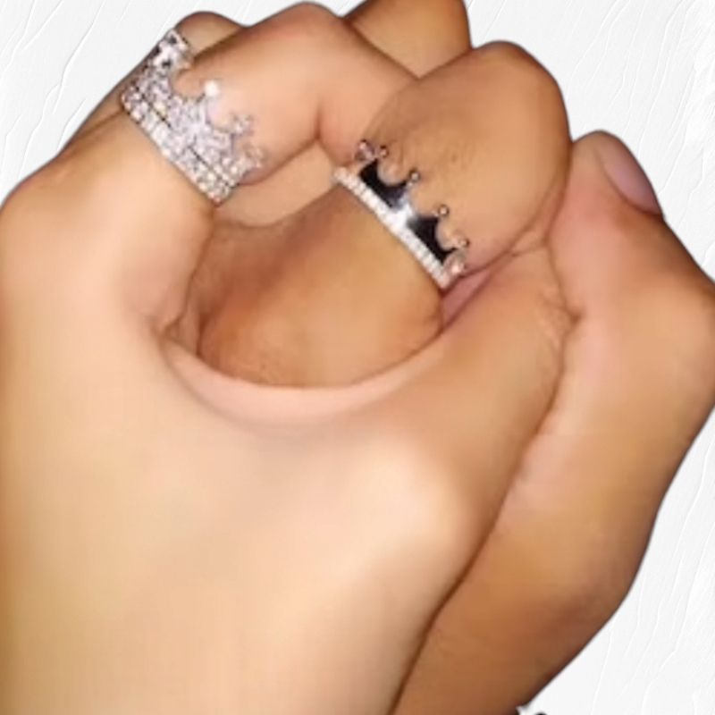 Silver Crown Couple Bands