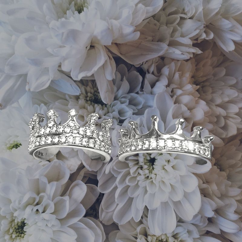Silver Crown Couple Bands