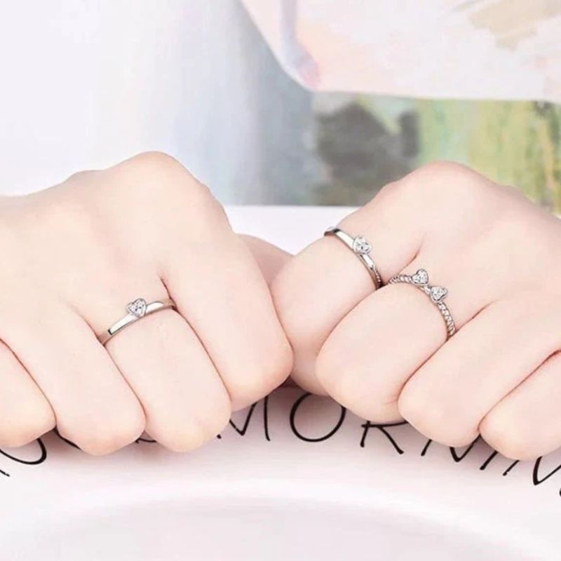 3 in 1 Silver Clover Ring