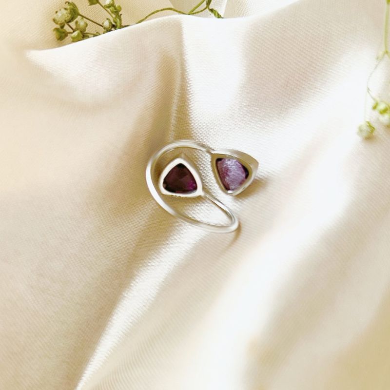 Amethyst Gemstone Silver Ring