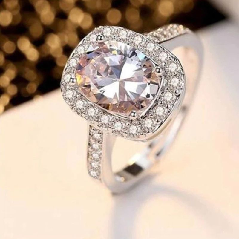 Crystal Silver Ring