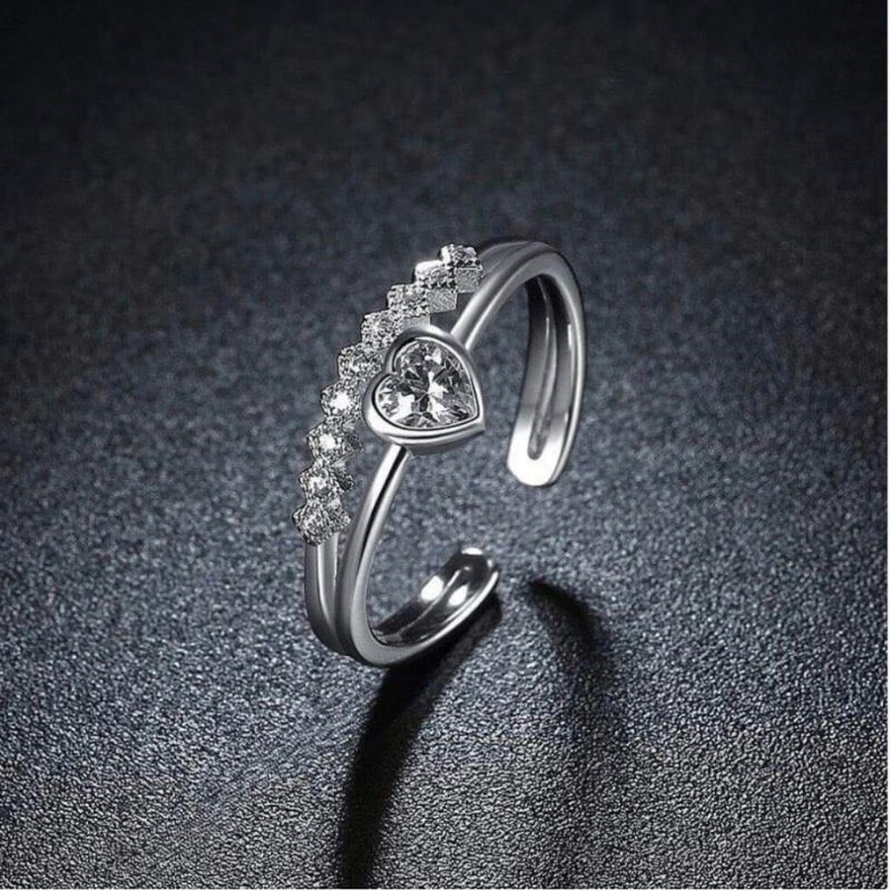 Dual Layer Heart Ring