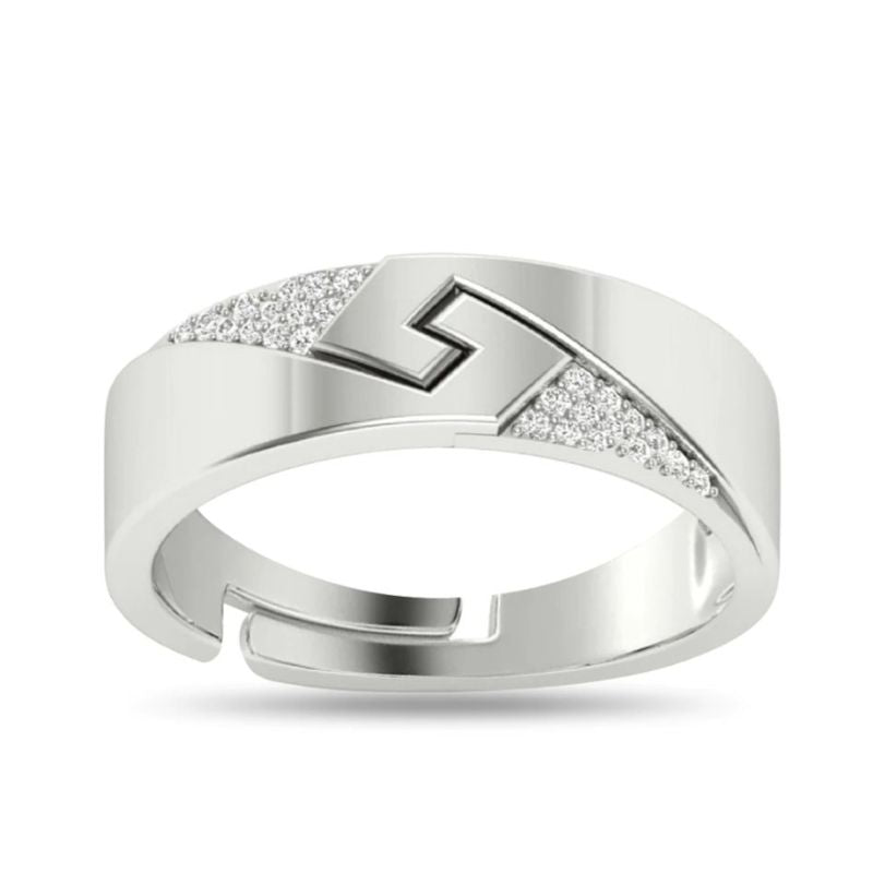 Gleaming Silver Ring For Him