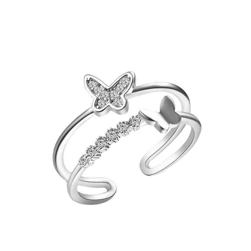 Layered Butterfly Ring