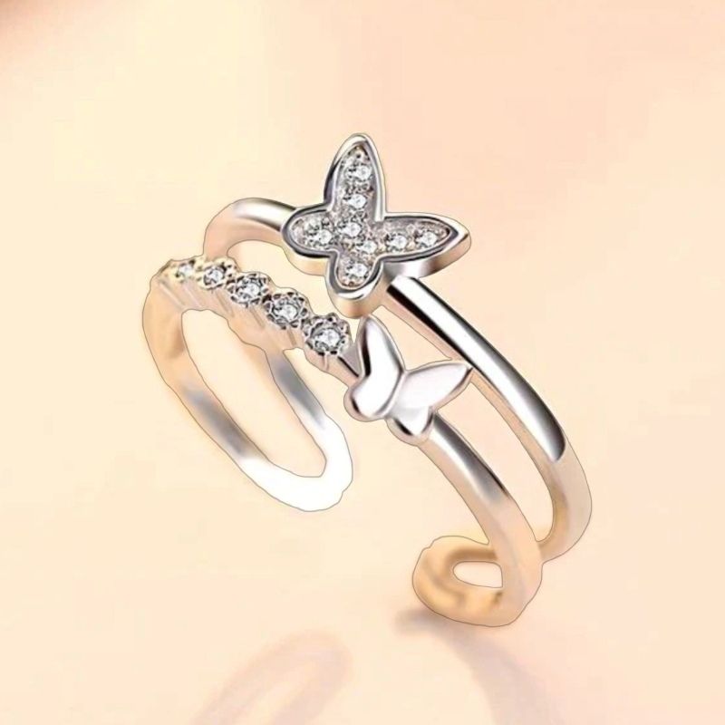 Layered Butterfly Ring