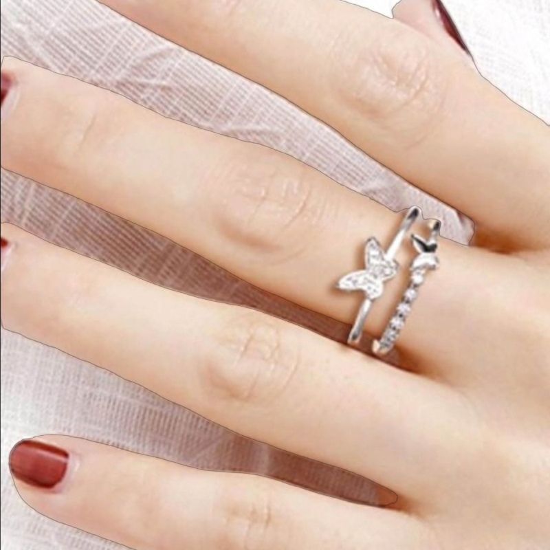 Layered Butterfly Ring