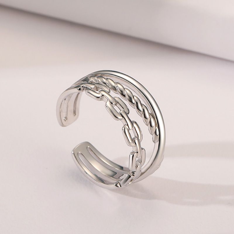 Silver Layered Ring