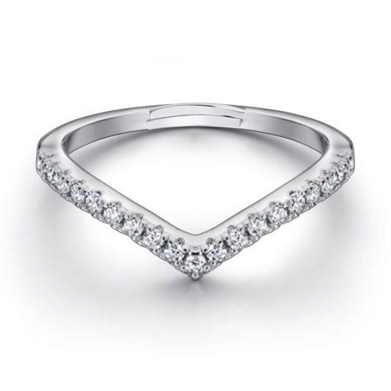 Thin Stackable Wishbone Band Ring