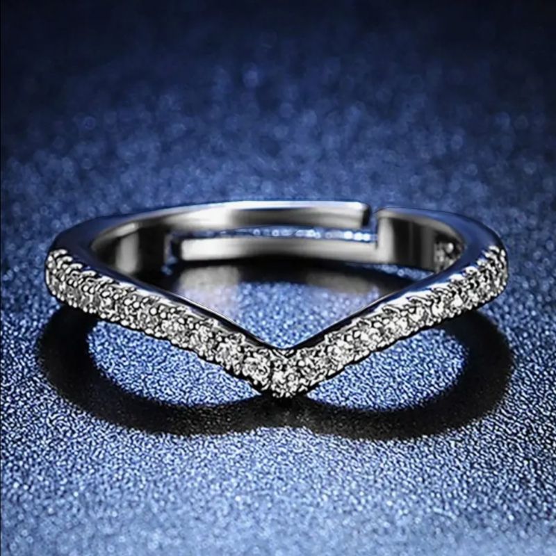Thin Stackable Wishbone Band Ring
